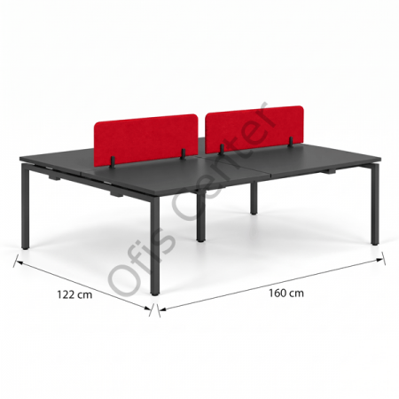 Haks Mini Dörtlü Çalışma Masası | Modern 4 Kişilik Workstation Çözümü